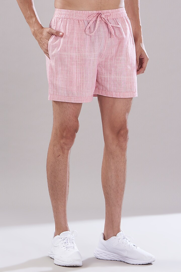 Pink Linen Summer Shirt by PUNEET KAPOOR LABEL at Pernia's Pop Up Shop