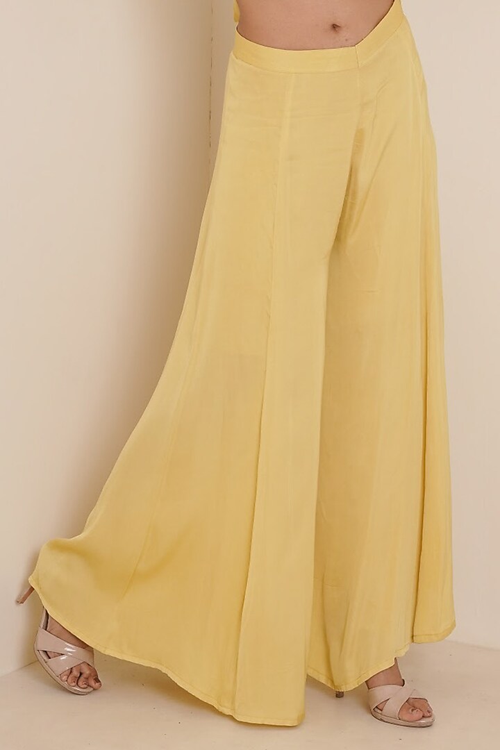 Yellow Embroidered Co-Ord Set For Girls by Potloo by Merge at Pernia's Pop Up Shop