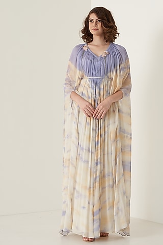 Multi-Coloured Printed Kaftan For Girls by Potloo by Merge