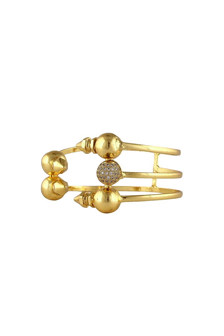 Prerto presents Gold plated swarovski crystals 3 tier adjustable bracelet available only at Pernia's Pop Up Shop.