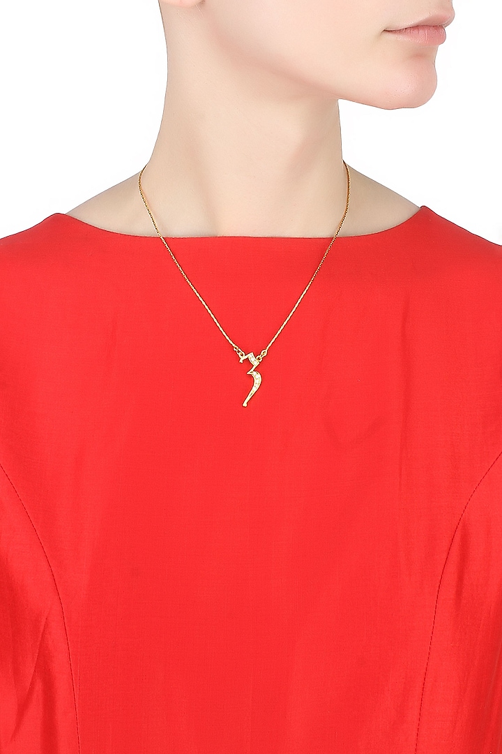 Gold plated customised alphabet pendant necklace by Prerto