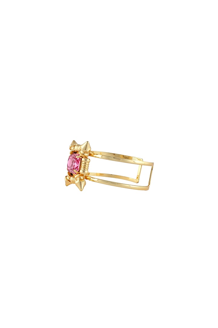 Gold plated pink rumi bracelet available only at Pernia's Pop Up Shop.