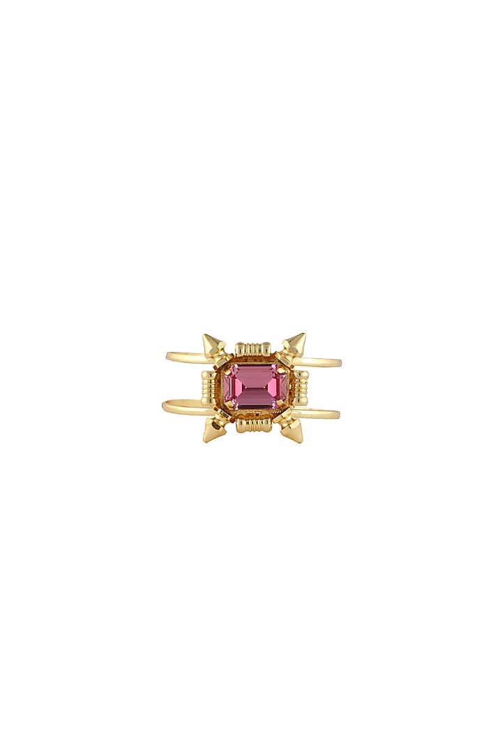 Gold plated pink rumi bracelet available only at Pernia's Pop Up Shop.