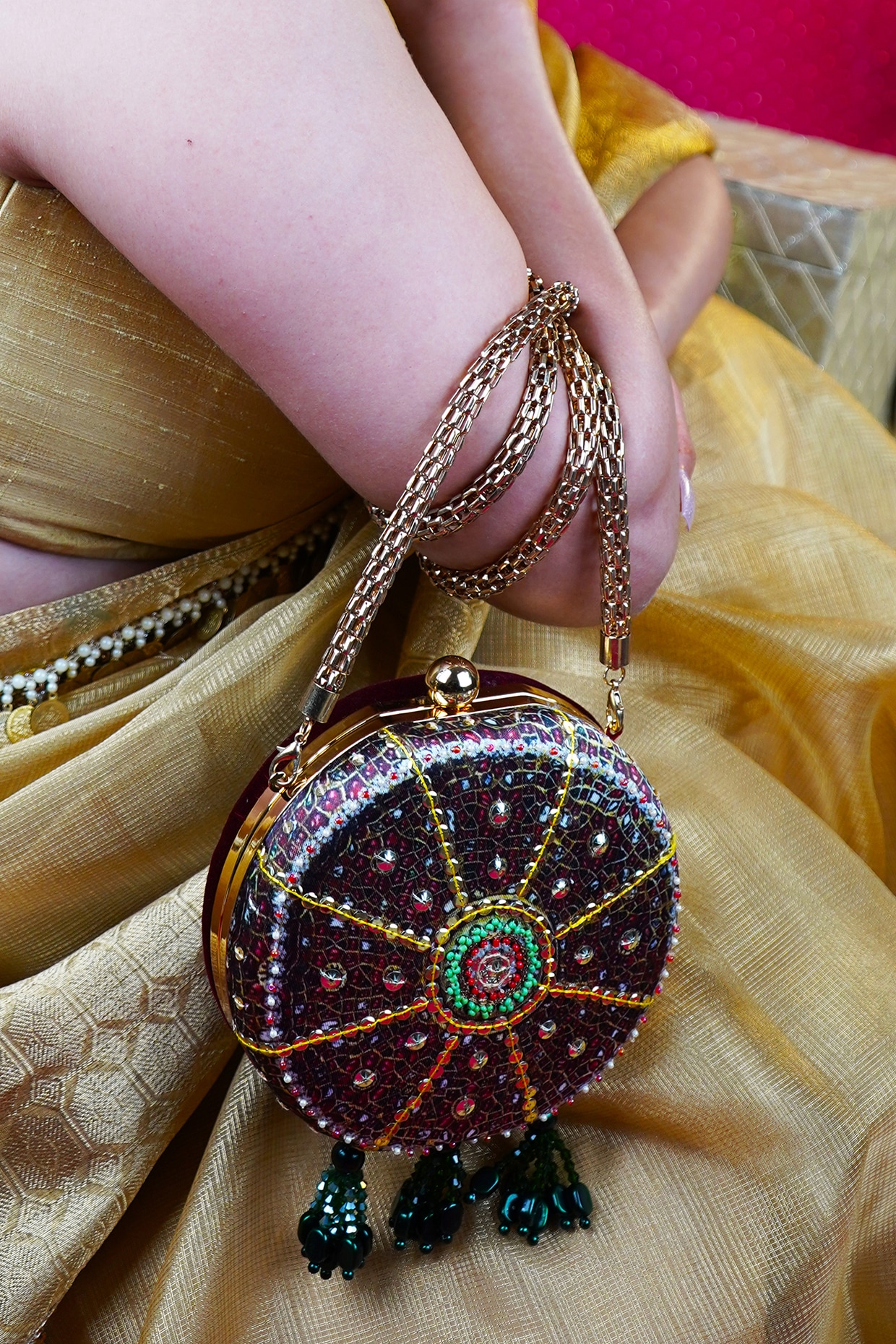 Indian Traditional Purse, Wedding Clutches, Bridal Designer Handbags,