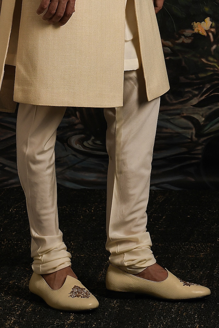 Casablanca Ivory Silk Groom Sherwani Set by Punit Arora at Pernia's Pop Up Shop