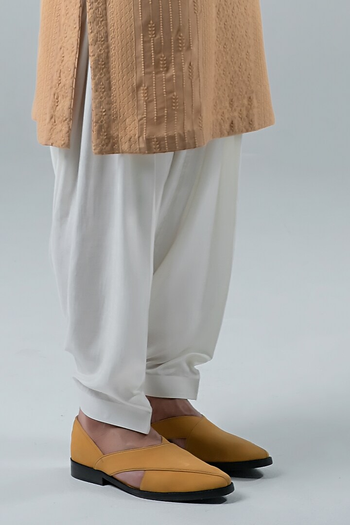 Fawn Matka Silk Kurta Set by Punit Arora at Pernia's Pop Up Shop