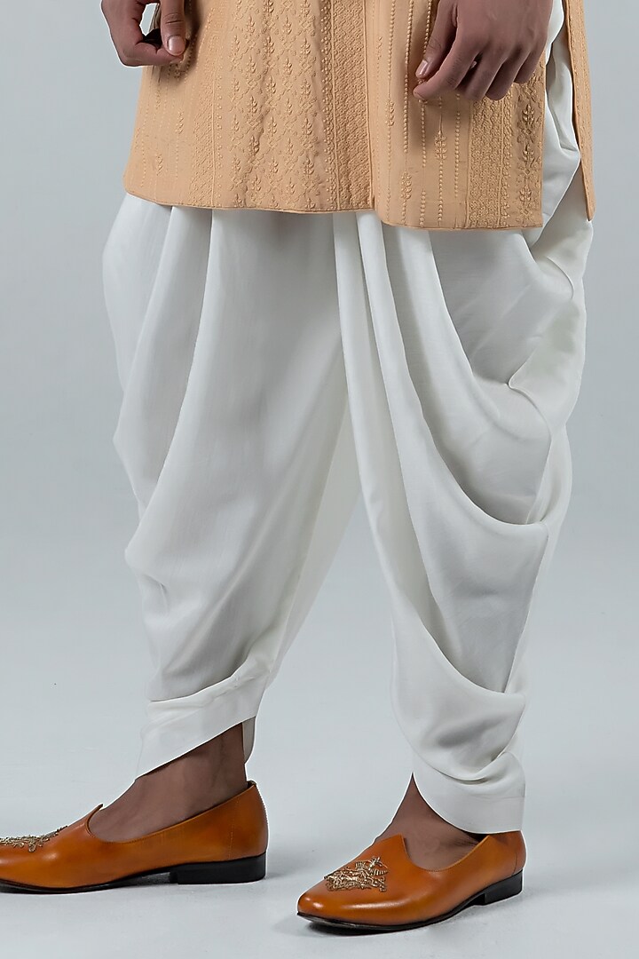 Fawn Silk Wedding Indowestern Set by Punit Arora at Pernia's Pop Up Shop