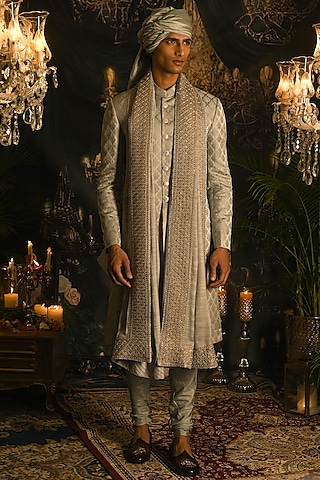 Grey clearance colour sherwani