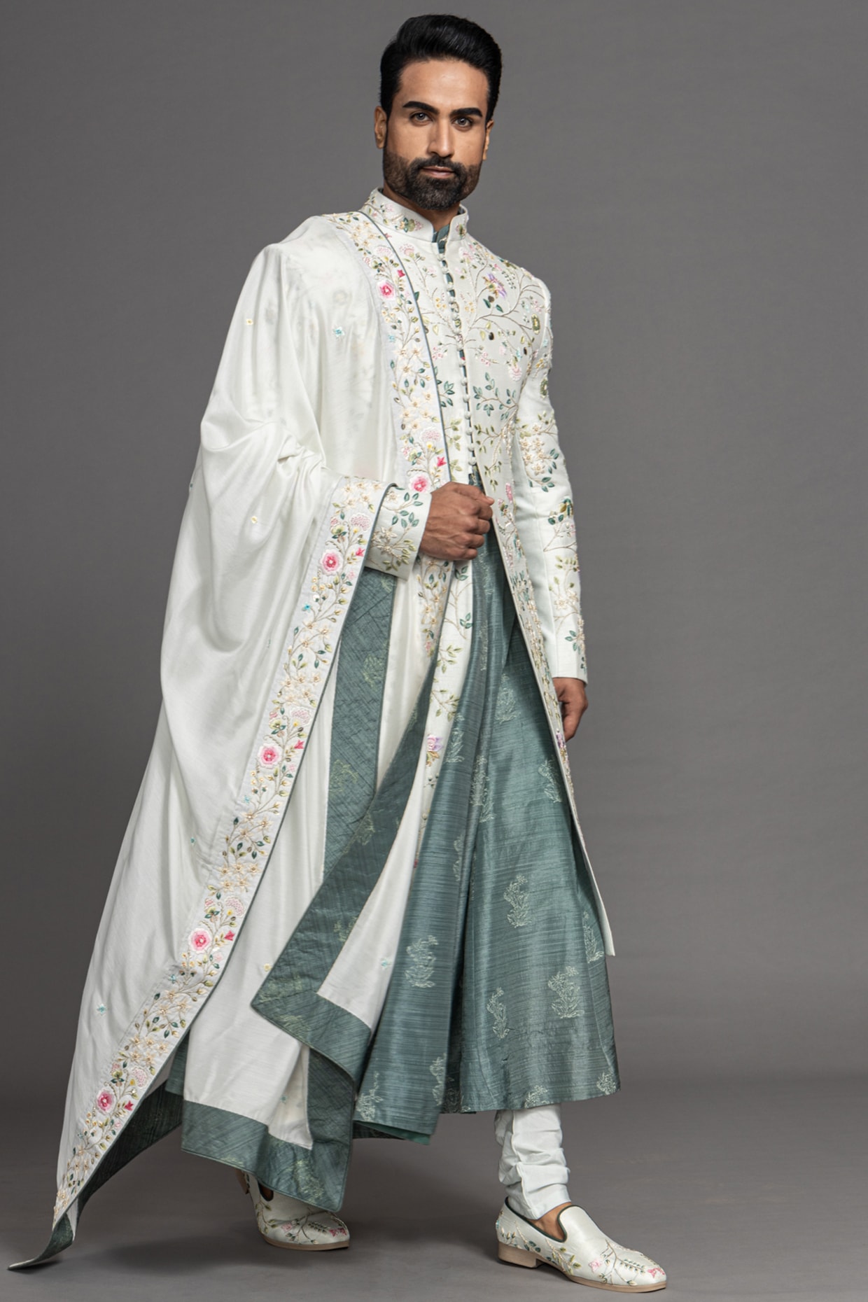 Buy anarkali sherwani for men Online from Indian Designers 2024