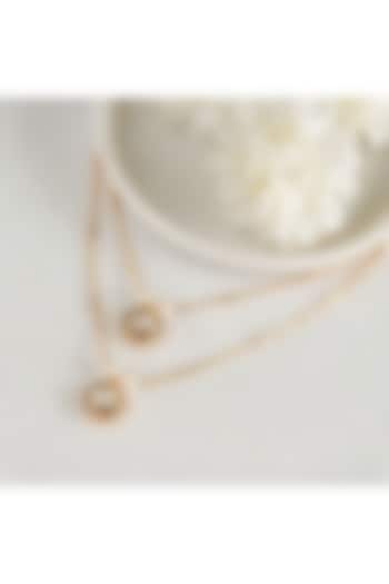 Gold Plated Moissanite Stone Handcrafted Layered Pendant Chain Necklace by PUTSTYLE at Pernia's Pop Up Shop