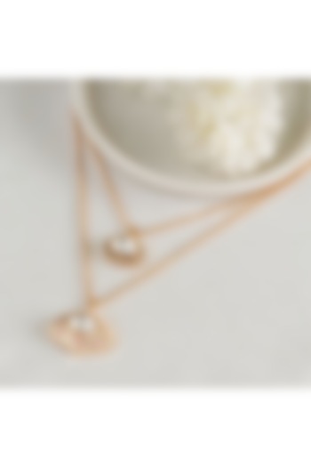 Gold Plated Moissanite Stone Handcrafted Layered Pendant Chain Necklace by PUTSTYLE at Pernia's Pop Up Shop