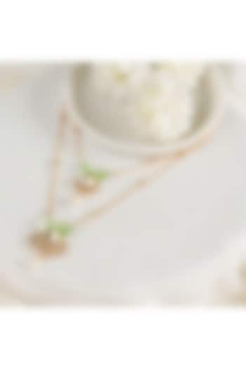 Gold Plated Moissanite Stone Handcrafted Layered Necklace by PUTSTYLE at Pernia's Pop Up Shop