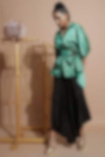 Green Tunic With Belt by Pallavi Jaipur at Pernia's Pop Up Shop