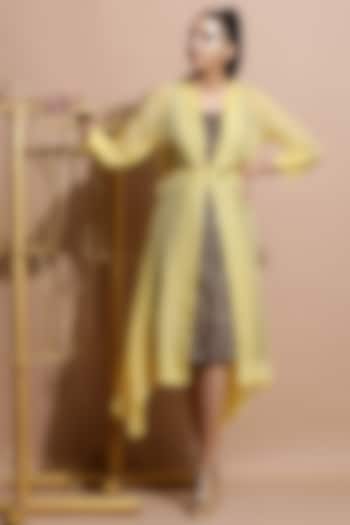 short dark brown dress Coco Brown Ribbed Short Dress with Long Sleeves main image 1
