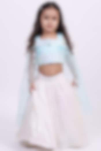 White Sequins Lehenga Set For Girls by PiccoRicco at Pernia's Pop Up Shop