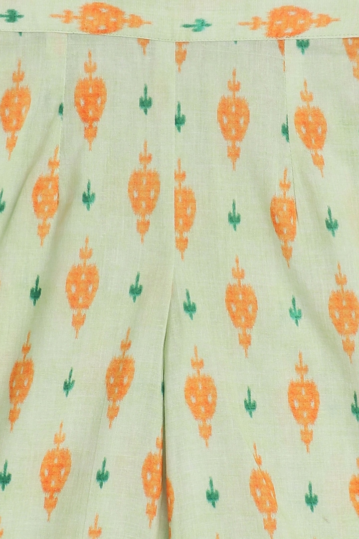 Light Green Printed Palazzo Pant Set For Girls by Pwn at Pernia's Pop Up Shop