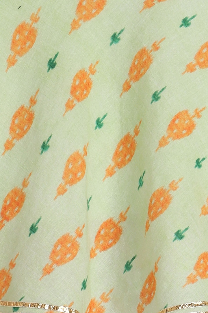Light Green Printed Palazzo Pant Set For Girls by Pwn at Pernia's Pop Up Shop
