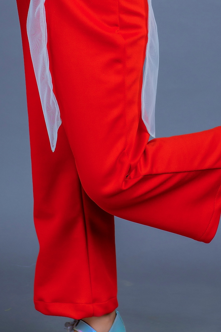 Red Scuba Jumpsuit For Girls by Pixiethreads at Pernia's Pop Up Shop