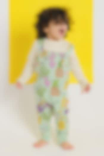 Multi-Colored Lyocell Tencel Dungaree For Kids by Pixie at Pernia's Pop Up Shop