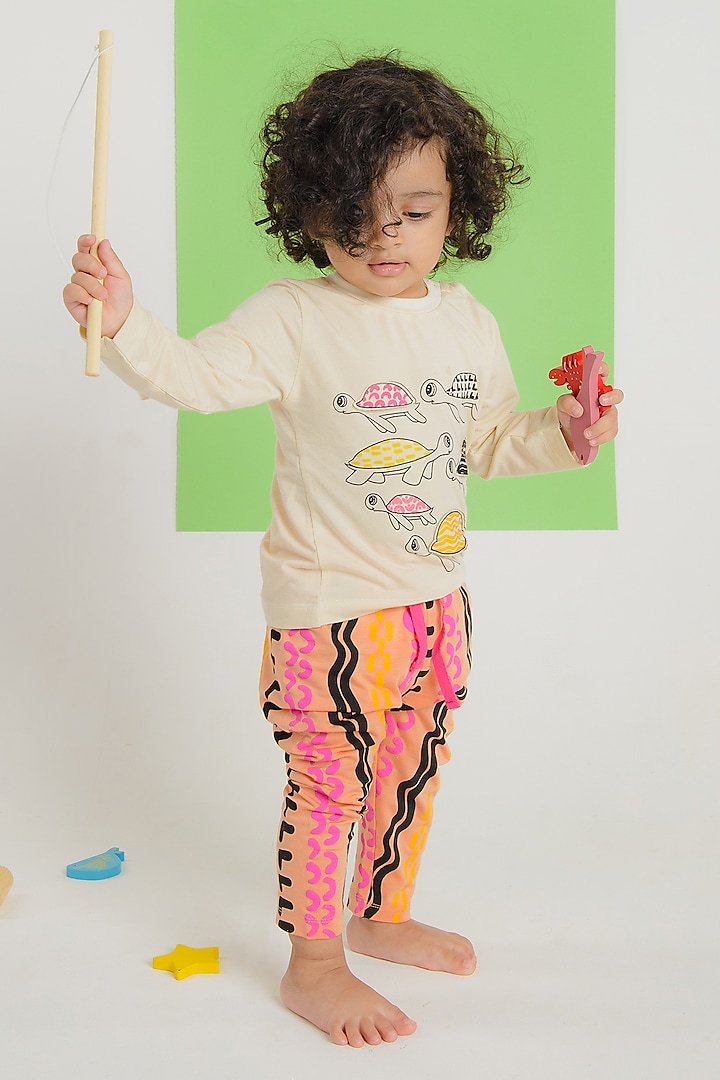 Multi-Colored Lyocell Tencel Co-Ord Set For Kids by Pixie at Pernia's Pop Up Shop