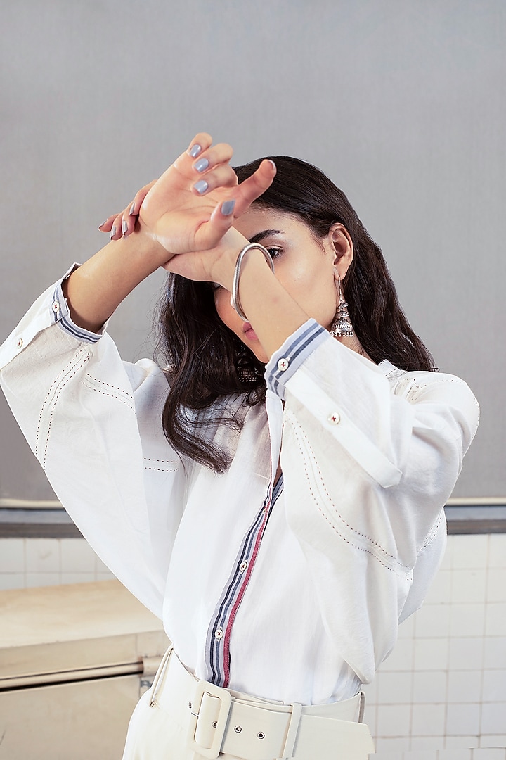 White High-Low Top by Payal Pratap at Pernia's Pop Up Shop