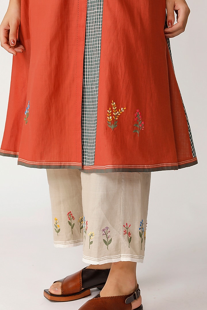 Rust Orange Asymmetric Tunic by Payal Pratap at Pernia's Pop Up Shop