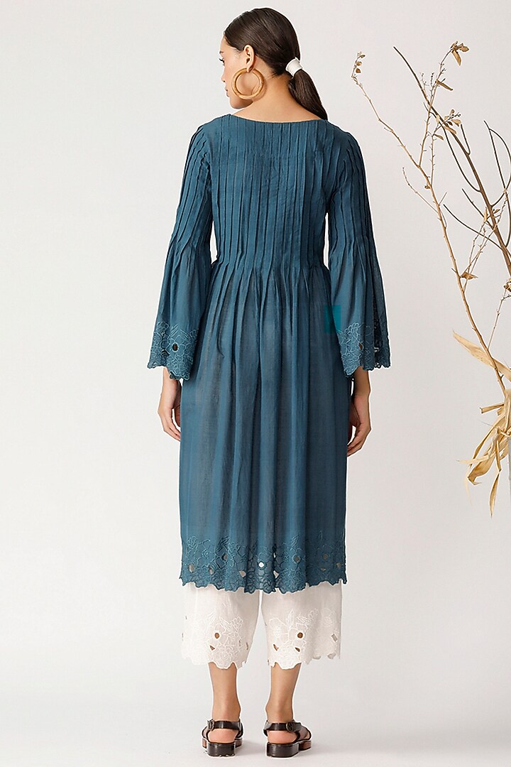 Cobalt Blue Embroidered Tunic by Payal Pratap at Pernia's Pop Up Shop