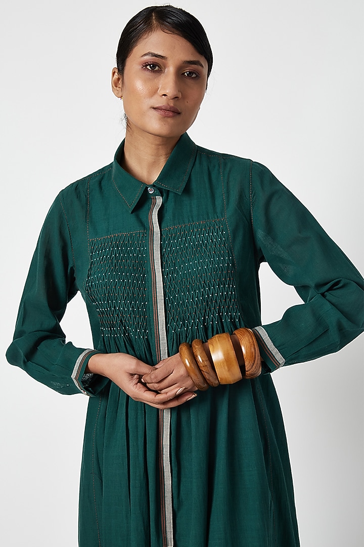 Green Cotton Tunic Set by Payal Pratap at Pernia's Pop Up Shop