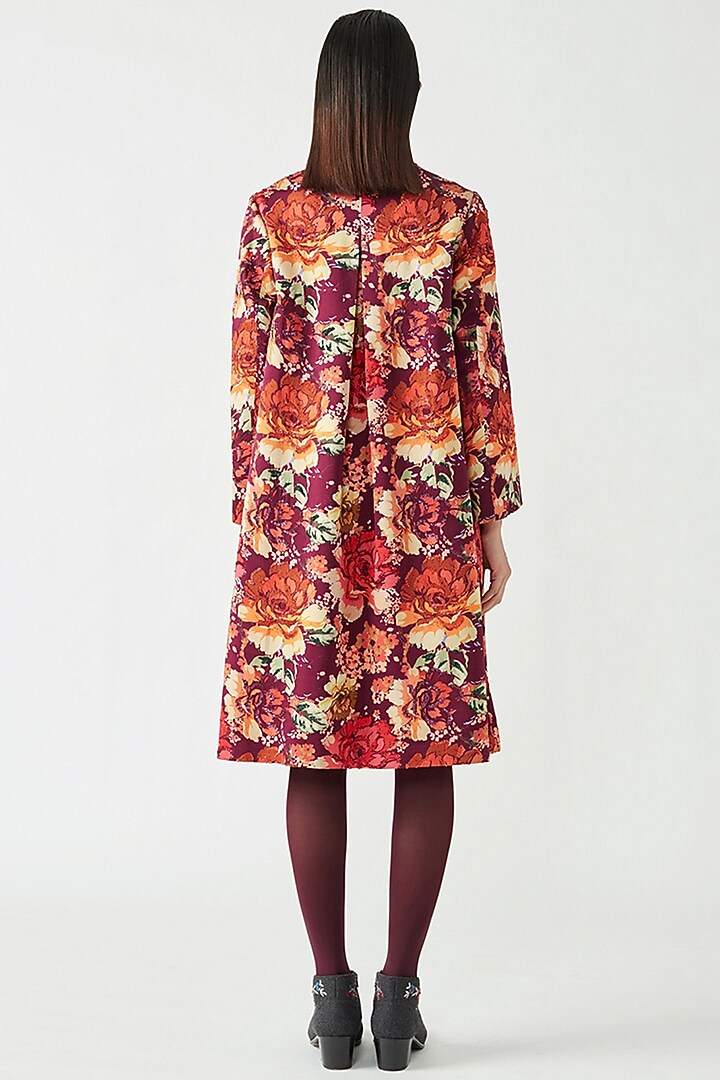 Multi-Colored Satin Printed Jacket by Payal Pratap at Pernia's Pop Up Shop