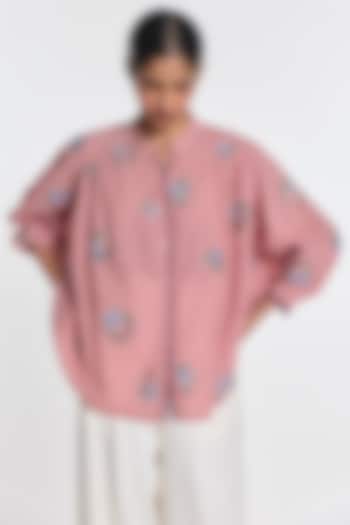 Red Handloom Cotton Gingham Checkered Top by Payal Pratap at Pernia's Pop Up Shop