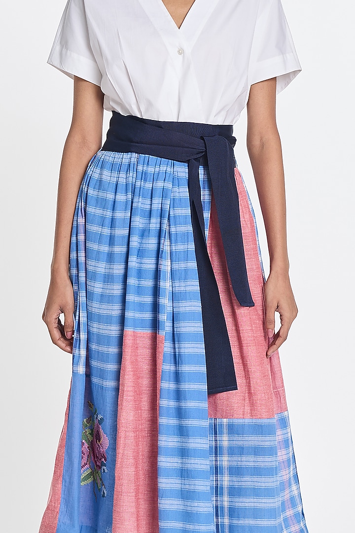 Multi-Colored Cotton Patchwork Wrap Vacation Dress by Payal Pratap at Pernia's Pop Up Shop