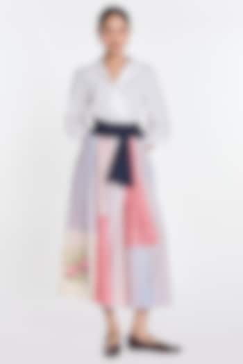 Multi-Colored Cotton Patchwork Wrap Vacation Dress by Payal Pratap at Pernia's Pop Up Shop