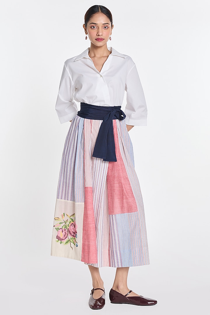 Multi-Colored Cotton Patchwork Wrap Vacation Dress by Payal Pratap at Pernia's Pop Up Shop
