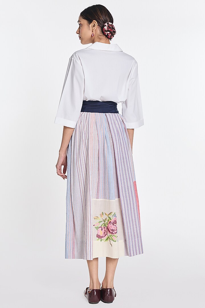 Multi-Colored Cotton Patchwork Wrap Vacation Dress by Payal Pratap at Pernia's Pop Up Shop