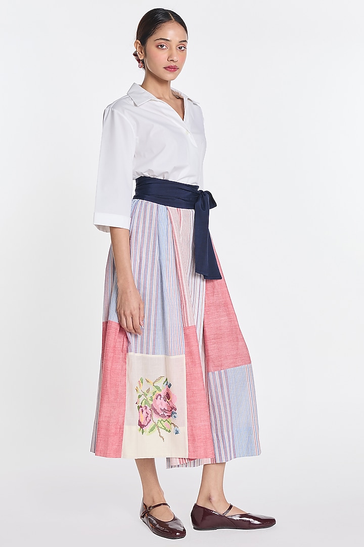 Multi-Colored Cotton Patchwork Wrap Vacation Dress by Payal Pratap at Pernia's Pop Up Shop