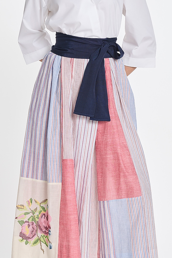 Multi-Colored Cotton Patchwork Wrap Vacation Dress by Payal Pratap at Pernia's Pop Up Shop