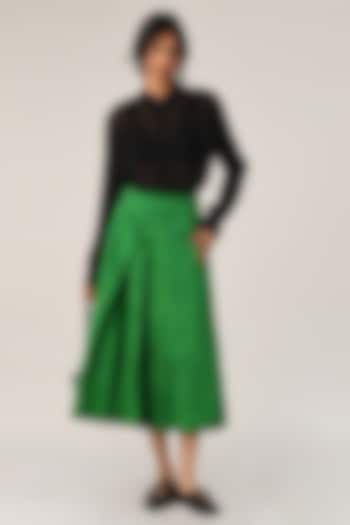 Black Viscose Georgette Pleated Shirt by Payal Pratap at Pernia's Pop Up Shop