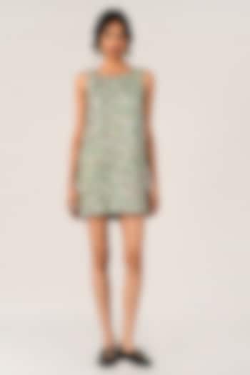 Green & Multi-Coloured Sequin Mini Party Wear Dress by Payal Pratap at Pernia's Pop Up Shop