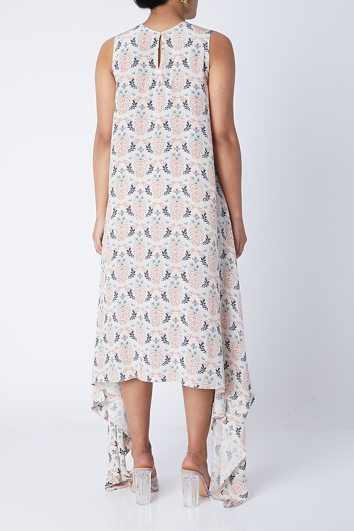 White Printed Midi Vacation Dress by PS Pret by Payal Singhal at Pernia's Pop Up Shop