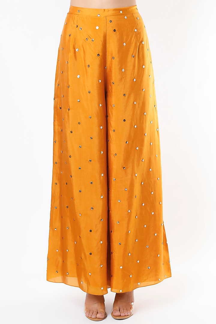 Hot Orange Embroidered Kaftan Set by Payal Singhal at Pernia's Pop Up Shop