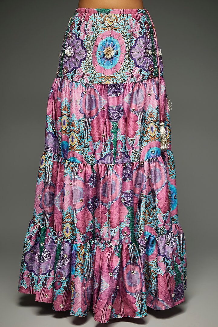 Silk Skirt and Skirt in Multi