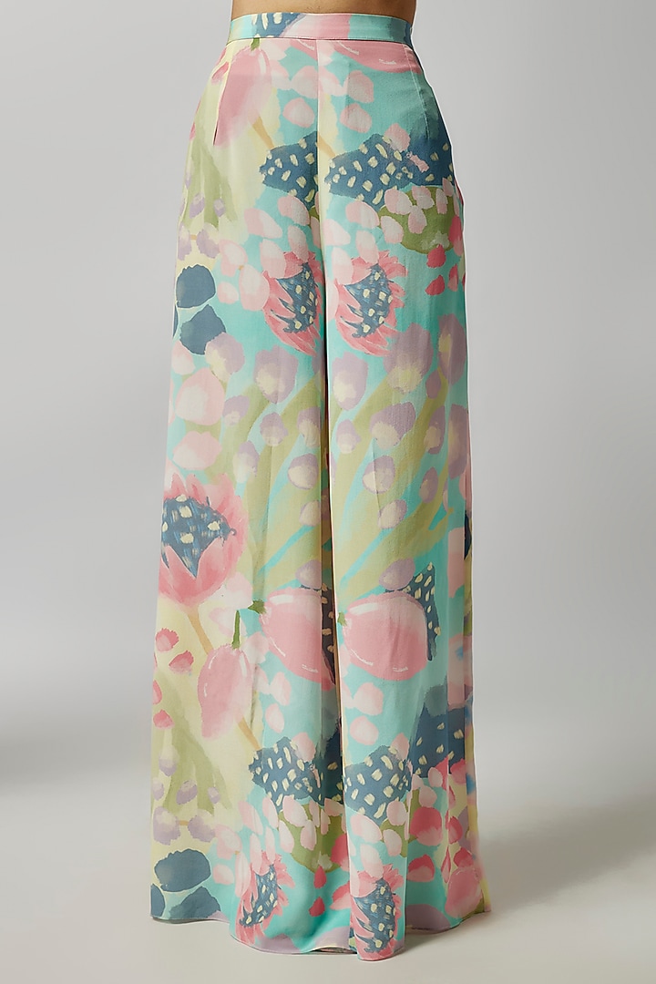 Multi-Colored Crepe Euphoria Digital Printed Palazzo Pant Set by Payal Singhal at Pernia's Pop Up Shop