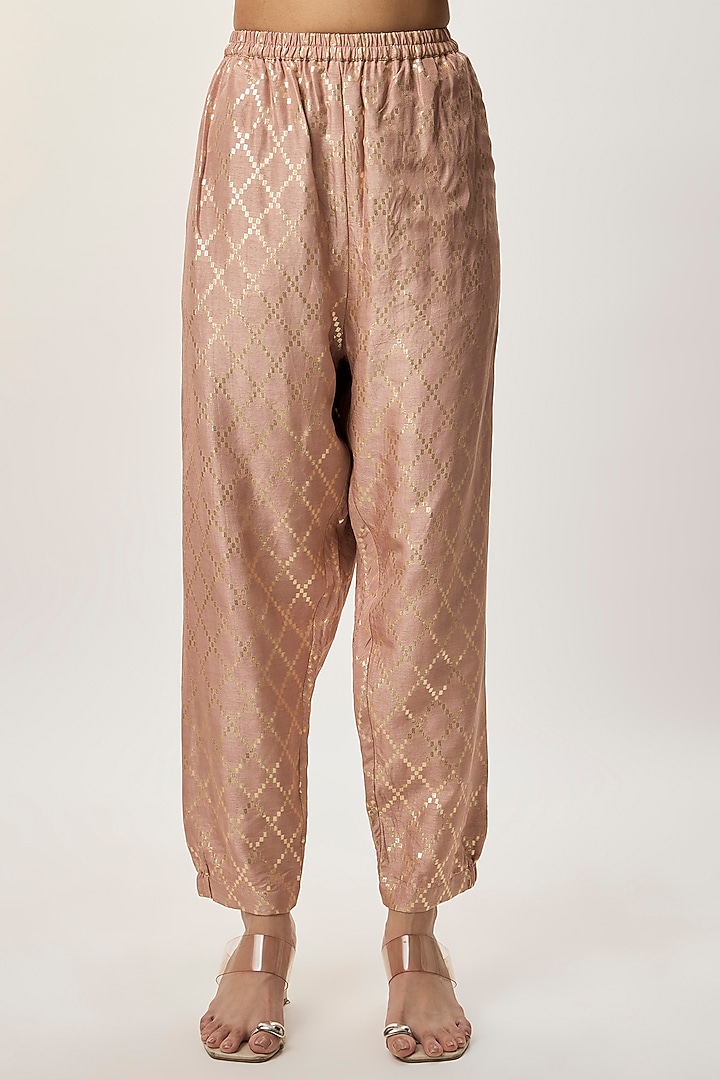Coral Dola Silk Mirror Embroidered Kaftan Set by Payal Singhal at Pernia's Pop Up Shop