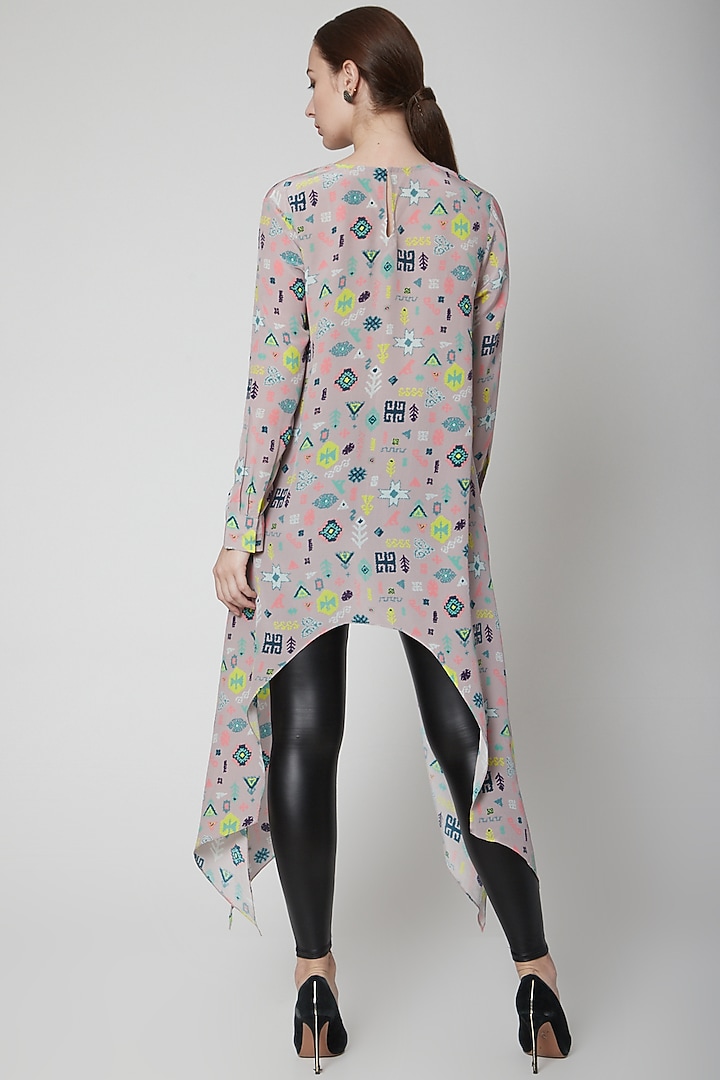 Lavender Printed Tunic With Side Trail by PS Pret by Payal Singhal at Pernia's Pop Up Shop