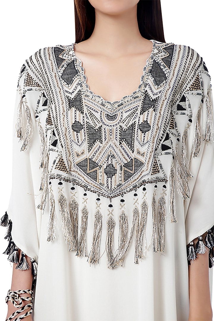 White Embroidered Wedding Sharara Set by Payal Singhal at Pernia's Pop Up Shop