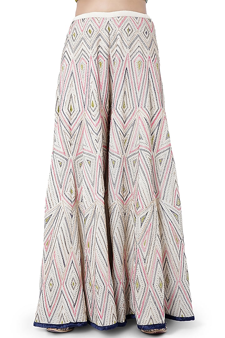 White Embroidered Bridal Sharara Set by Payal Singhal at Pernia's Pop Up Shop