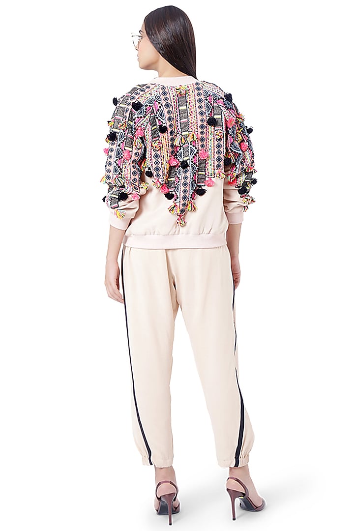Multi Colored Embroidered Jacket Set by Payal Singhal at Pernia's Pop Up Shop