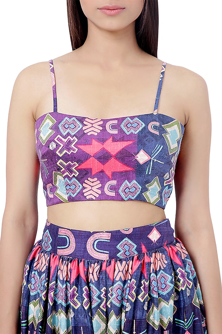 Purple Embroidered Wedding Lehenga Set by Payal Singhal at Pernia's Pop Up Shop