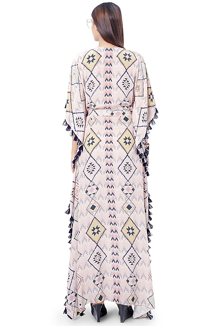 Blush Pink Embroidered Kaftan by Payal Singhal at Pernia's Pop Up Shop