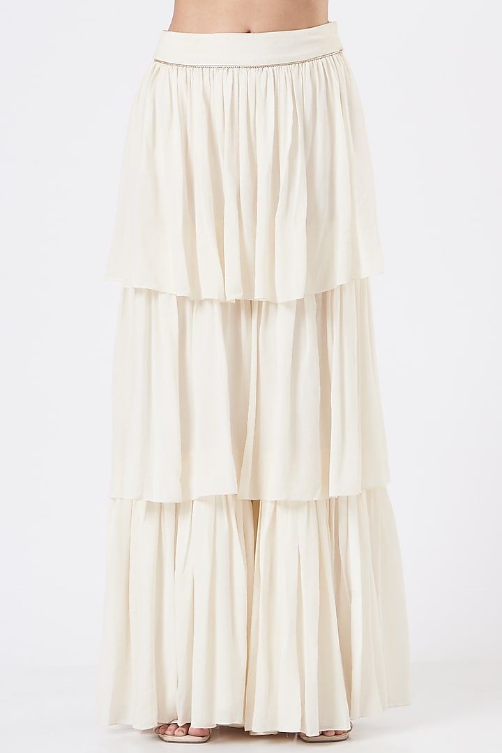 Black & Off-White Embroidered Jacket Set by Payal Singhal at Pernia's Pop Up Shop